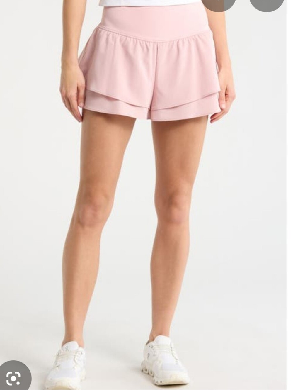 YogaliciousWomen's Lightstreme Flirty Ruffle Layered High-Waist Skort Shorts